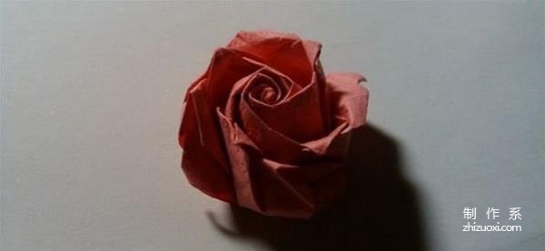 How to fold Hirundine paper rose, H.r rose handmade origami illustrated tutorial