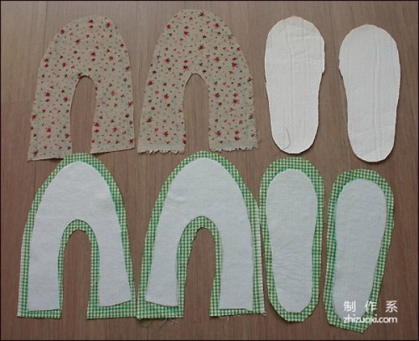 DIY handmade patchwork indoor shoes DIY handmade fabric making tutorial