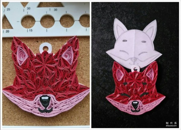 DIY method of making little fox’s paper quilling paper