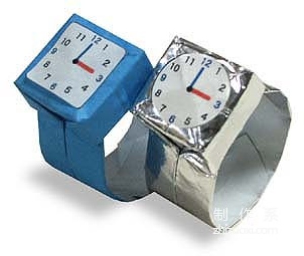 Origami method of toy watch