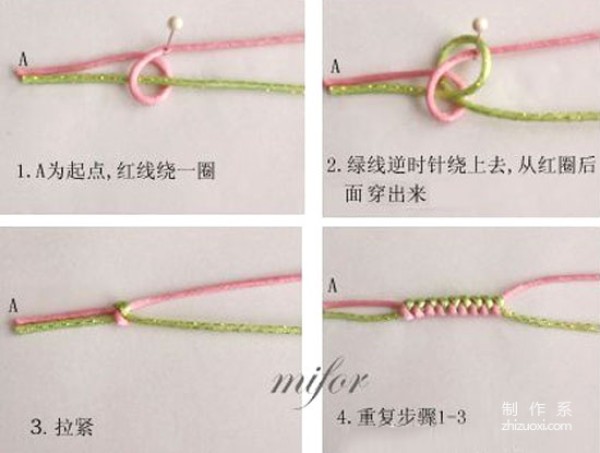 Illustrated tutorial on how to tie the snake knot