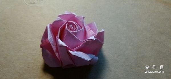 How to fold Hirundine paper rose, H.r rose handmade origami illustrated tutorial