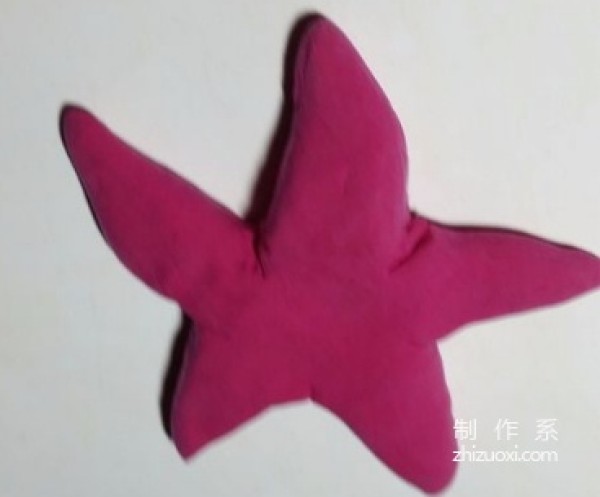 Illustration of the steps for making cute starfish clay