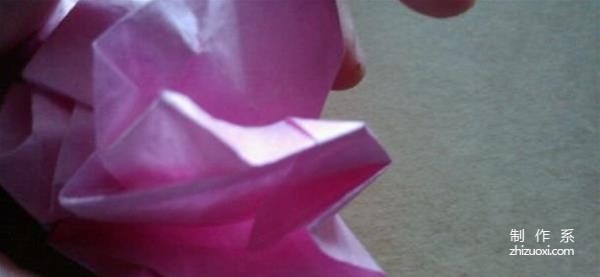 How to fold Hirundine paper rose, H.r rose handmade origami illustrated tutorial