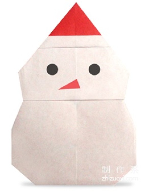 How to make snowman origami for children