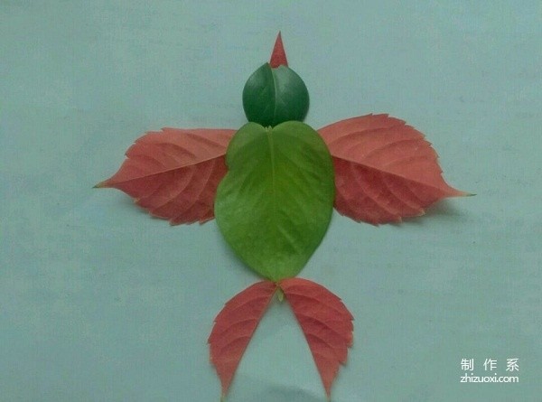 How to make handmade leaf stickers of flying birds