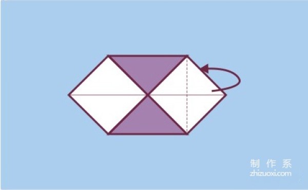 Origami step-by-step picture tutorial for the English letter B