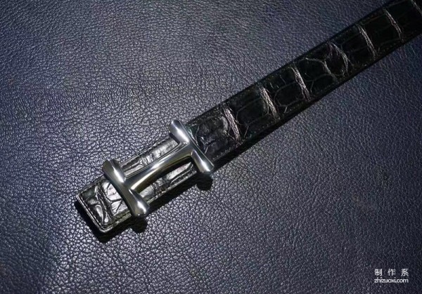 Tell us about the making process of a crocodile leather belt