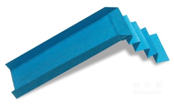 Illustrated tutorial on how to make an origami slide for children