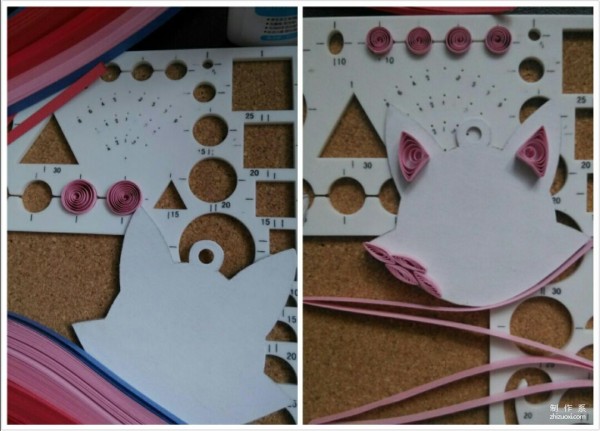 DIY method of making little fox’s paper quilling paper