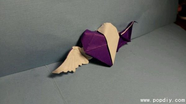 Creative handmade paper craft DIY making love angel origami