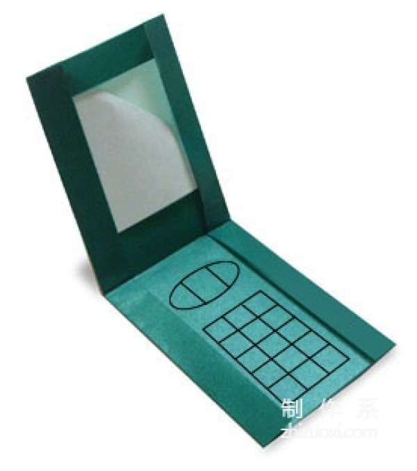 Origami method for childrens origami mobile phone