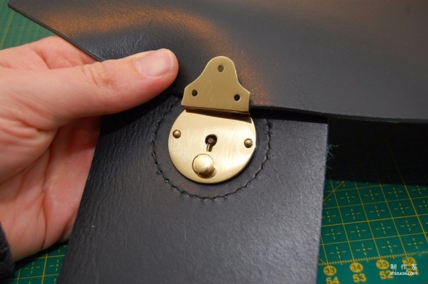 Leather document bag making tutorial