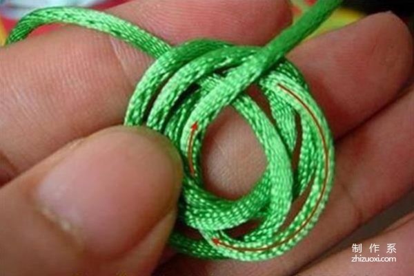 Button knot hand-knitting method and illustrated tutorial