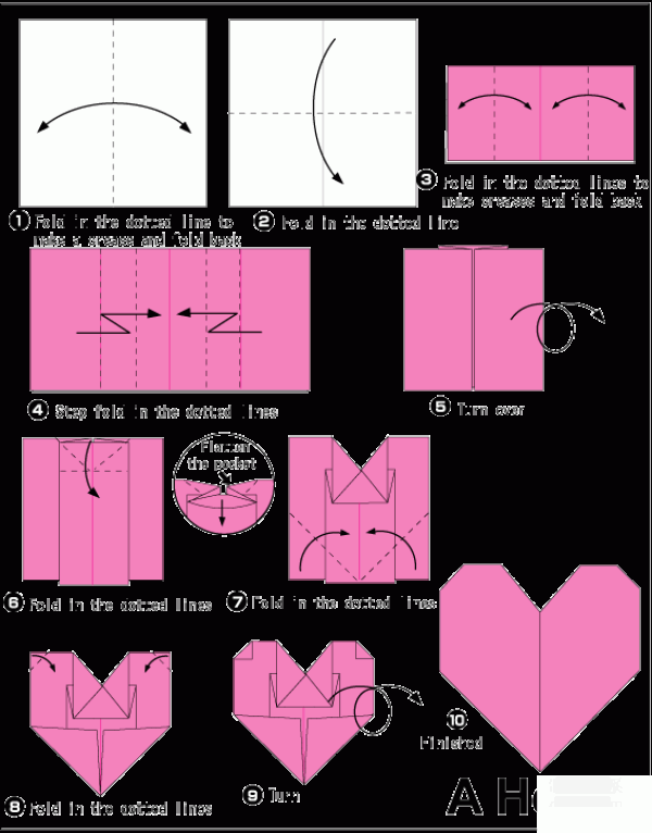 Origami Heart Shape Origami Method for Children