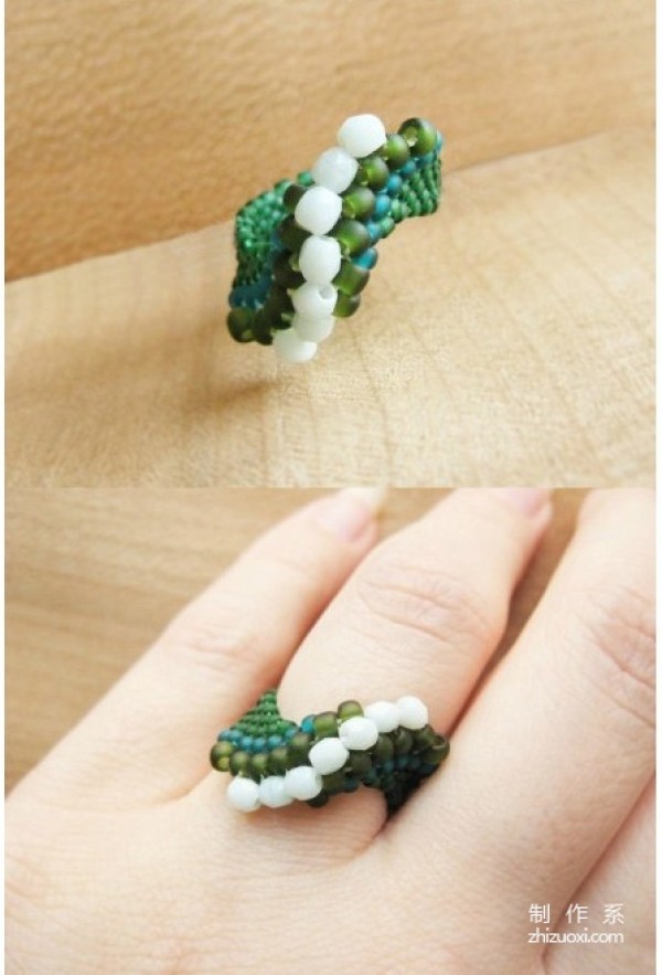 DIY tutorial for making delicate beaded rings