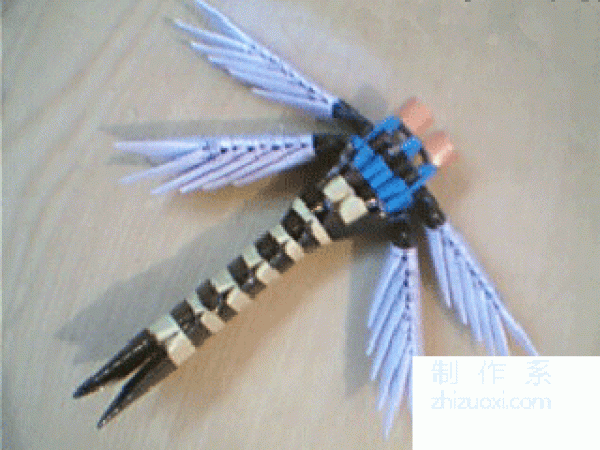 Triangle origami tutorial, how to make a triangle dragonfly