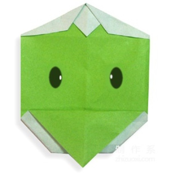 Origami method of kappa face tutorial with pictures and text