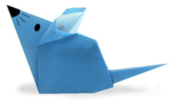 Origami method for little mouse