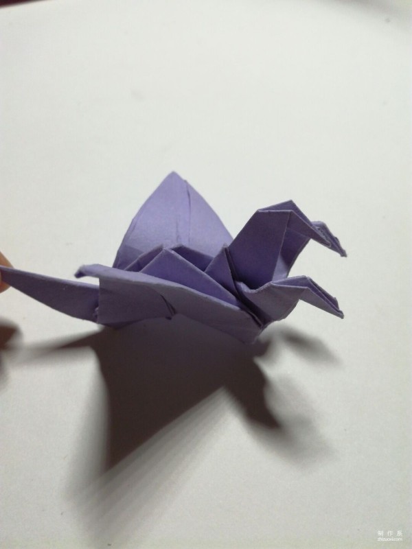 How to fold the three-headed paper crane, teach you how to fold the super weird three-headed paper crane using colored paper