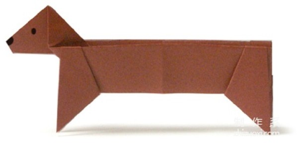 How to fold origami dachshund for children