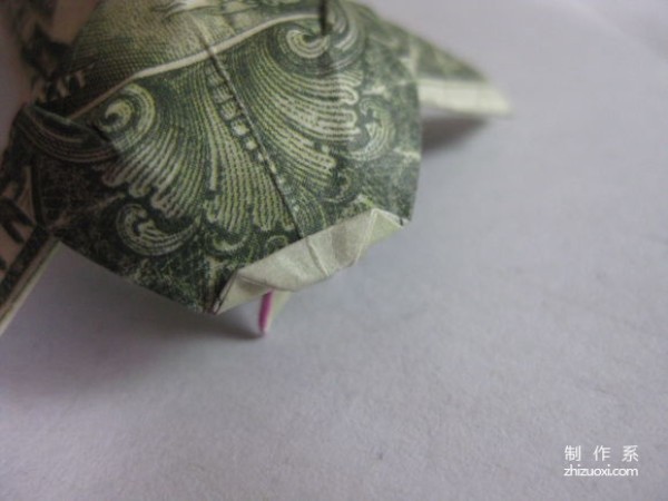 Detailed tutorial of dollar carp origami banknote real shot pictures