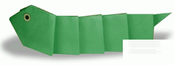 How to origami a green insect