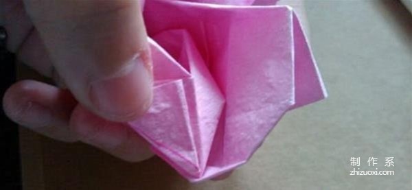 How to fold Hirundine paper rose, H.r rose handmade origami illustrated tutorial