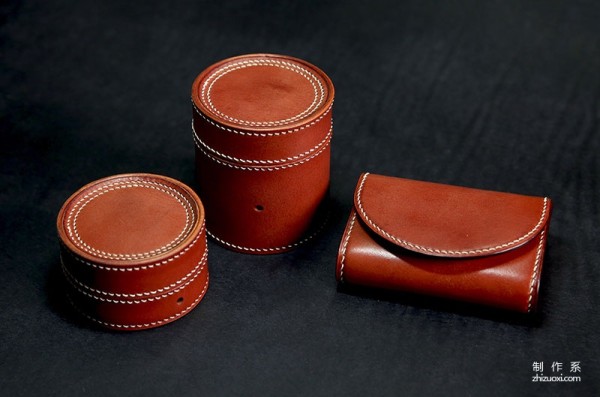 Tutorial on barrel-shaped leather goods and double-layer seaming