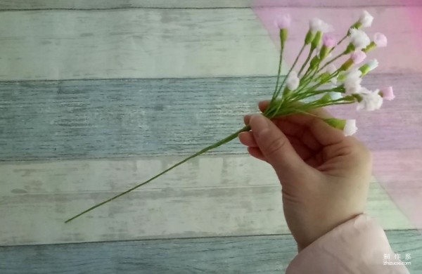 Teach you how to make DIY origami flowers using tissue paper to make white and flawless babys breath bouquets.