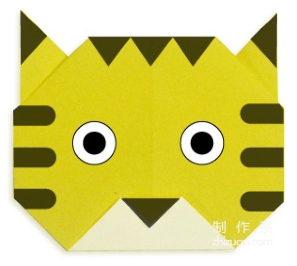 How to make origami for children with cute tiger face