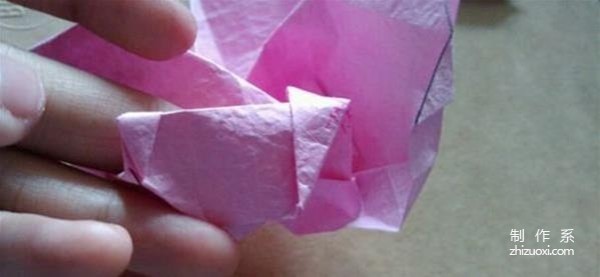 How to fold Hirundine paper rose, H.r rose handmade origami illustrated tutorial