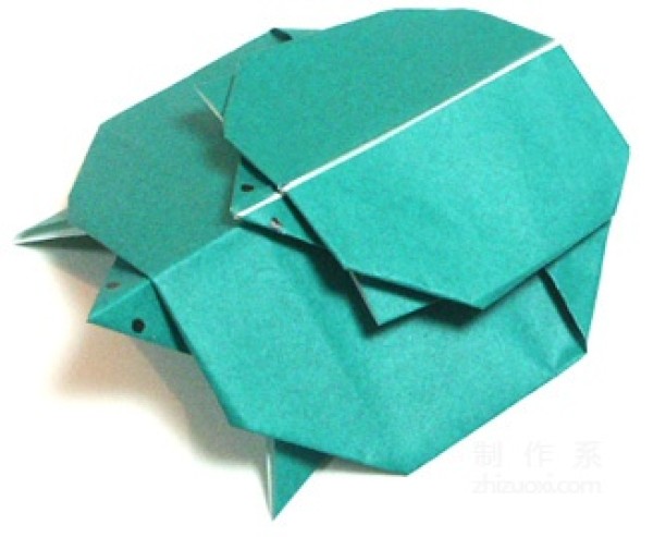 Origami method for parent-child turtles