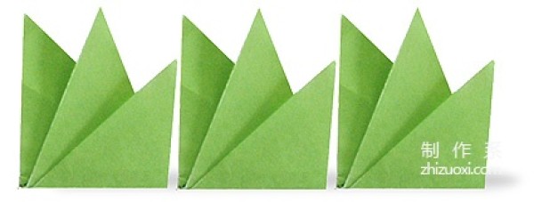 How to make origami of green grass