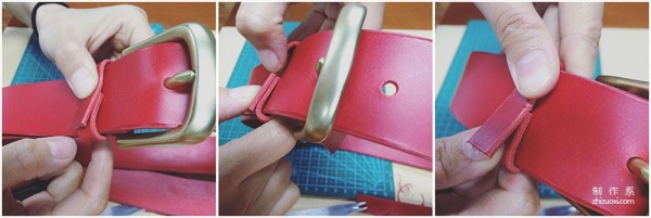 Belt handmade vegetable tanned leather belt, detailed production steps