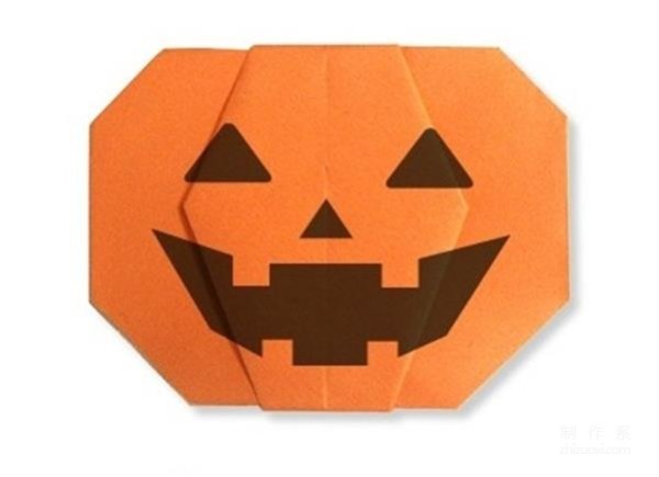 Illustrated tutorial on making creative and cute Halloween pumpkins through DIY using colored paper