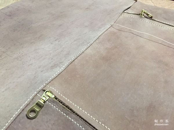 Crazy horse leather backpack detailed production steps