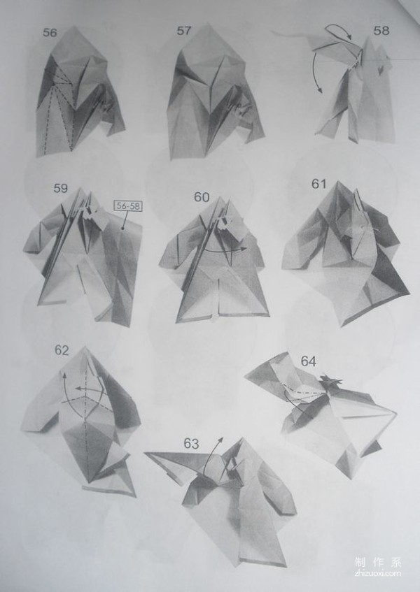 Gorilla origami step-by-step tutorial