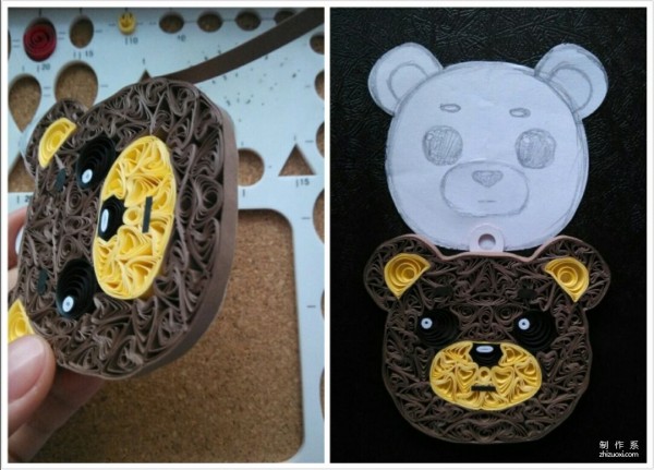 DIY method for making arrow-roll bear’s quilling paper