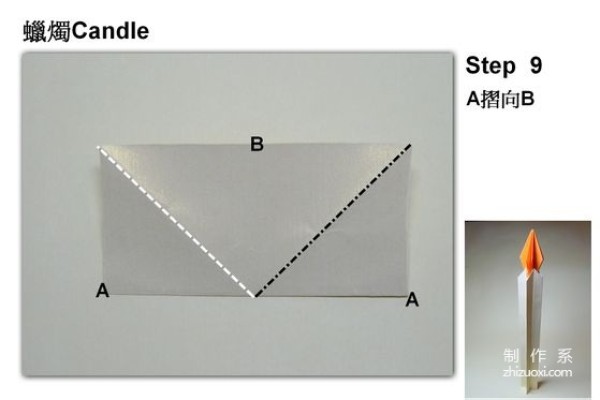 Origami cake, illustration of DIY creative origami method for paper cake