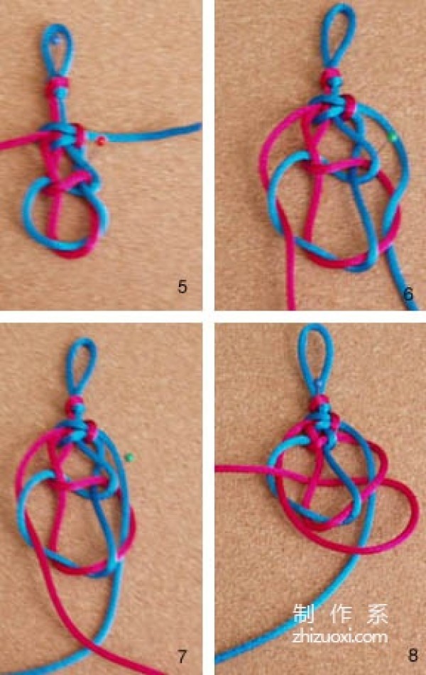 How to knit double caisson Chinese knot