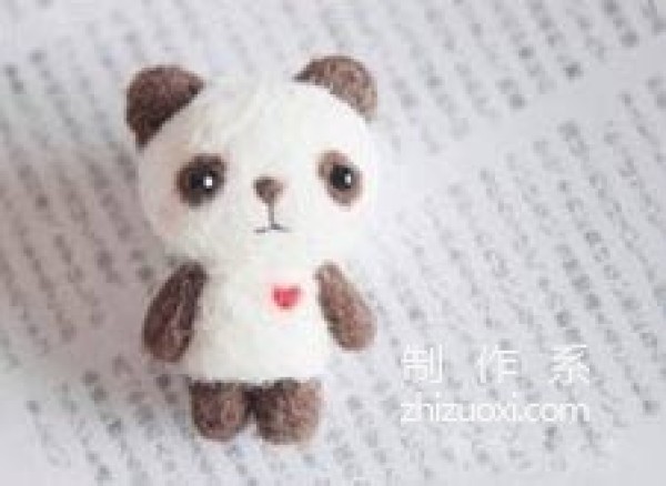 Wool felt red panda, very cute wool felt handmade red panda illustration