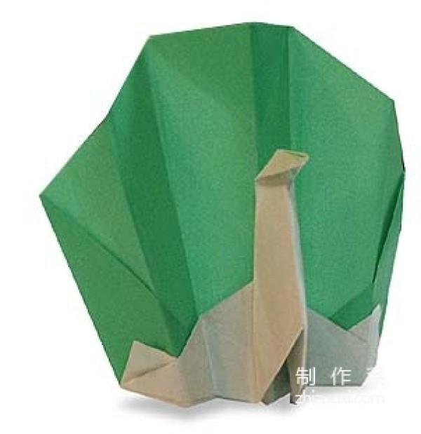 Childrens origami tutorial simple peacock origami method