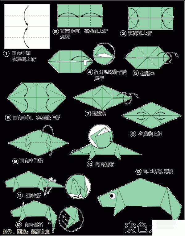 Chameleon origami method