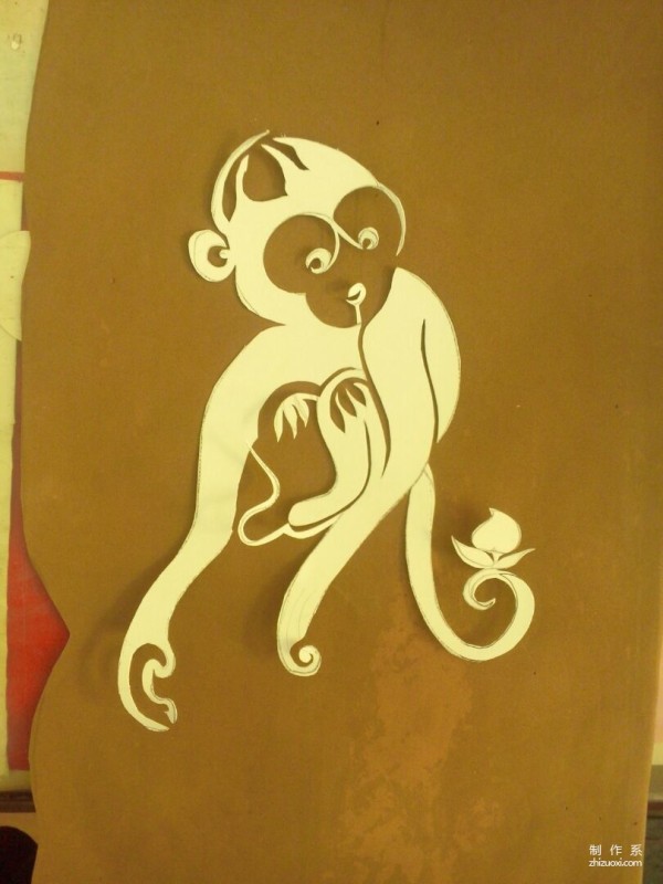 How to make a cute and lively little monkey hand-cut paper