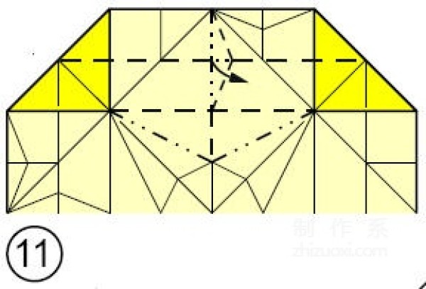 Origami method of folding a star-shaped garbage box