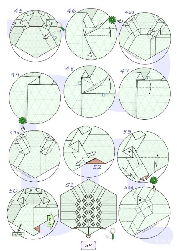 Simple origami turtle, diy illustrated tutorial for making origami turtle