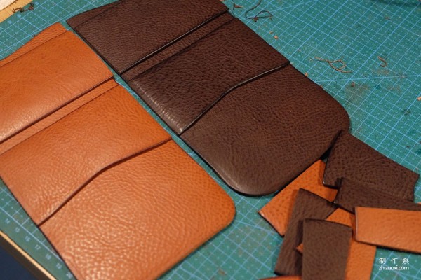 Mbox textured soft vegetable tanned single/double buckle multi-functional organ card bag production