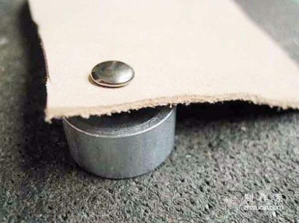 How are rivets installed on leather goods?