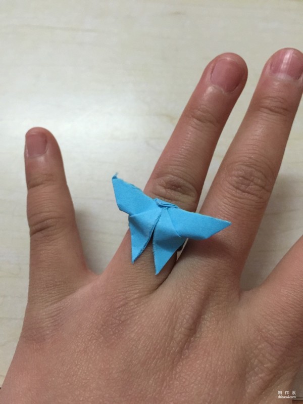 Simple and beautiful butterfly ring DIY origami illustrated tutorial